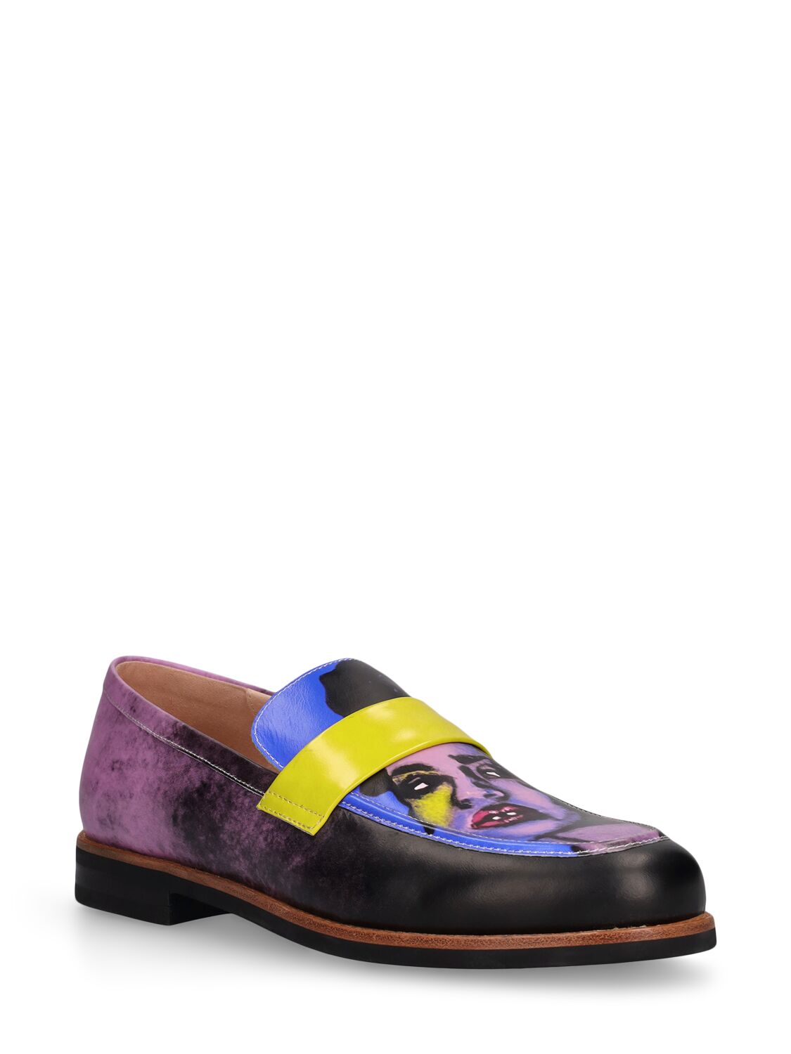 Shop Kidsuper Printed Multicolor Loafers In Purple