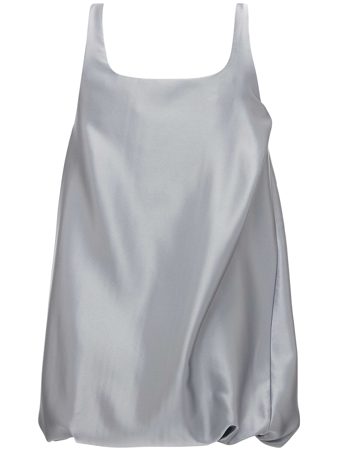 Shop Jw Anderson Twisted Satin Mini Dress In Silver