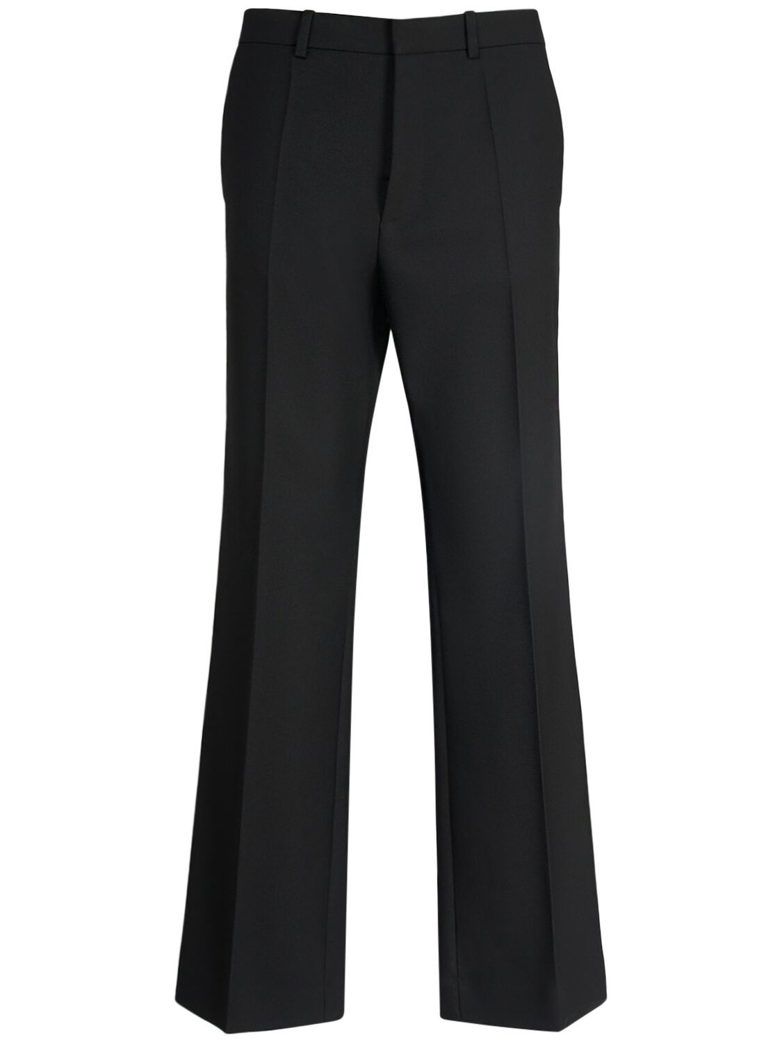 Shop The Row Albereta Flared Wool Pants In 黑色