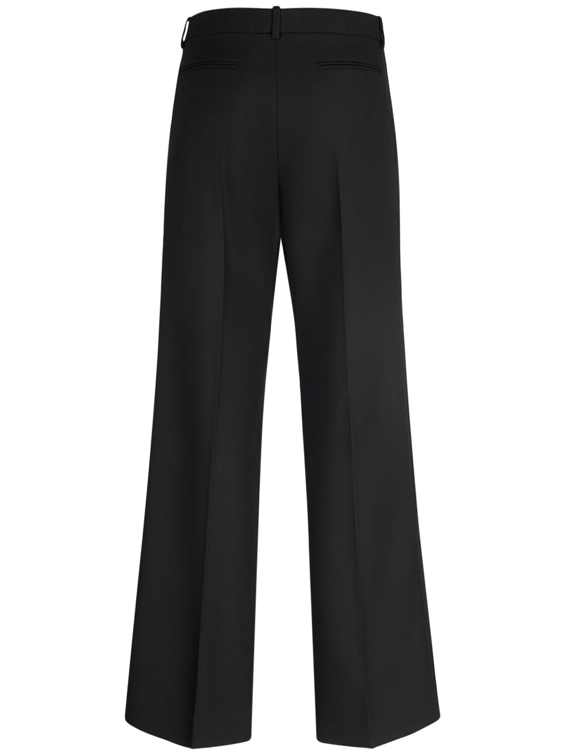 Shop The Row Albereta Flared Wool Pants In 黑色