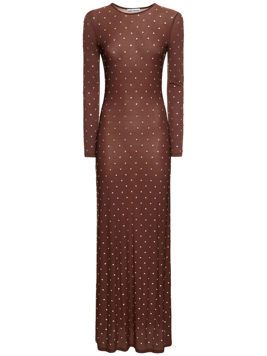 Image of Embellished Jersey L/s Maxi Dress