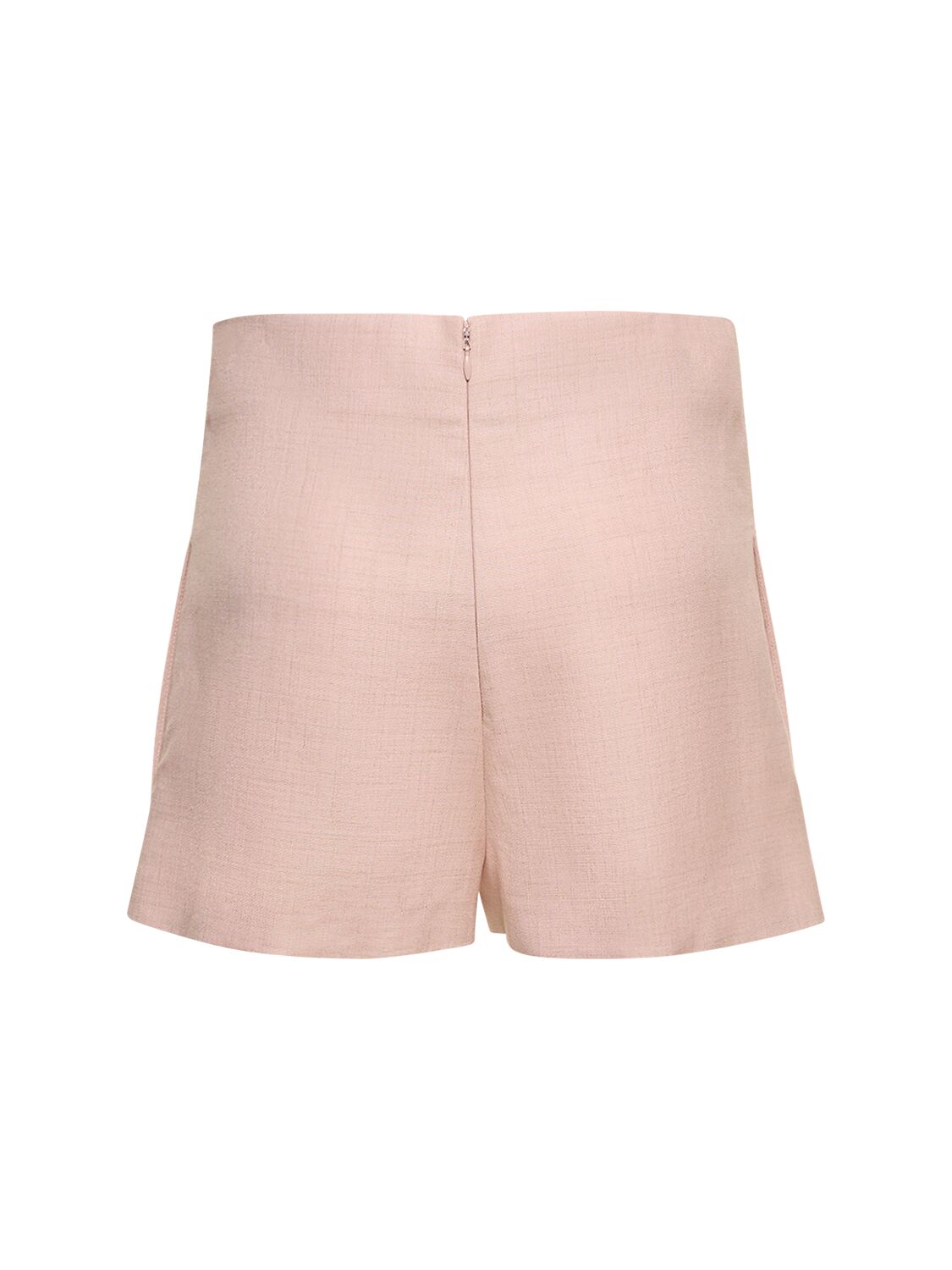 Shop Philosophy Di Lorenzo Serafini Linen Blend High Rise Shorts In Pink