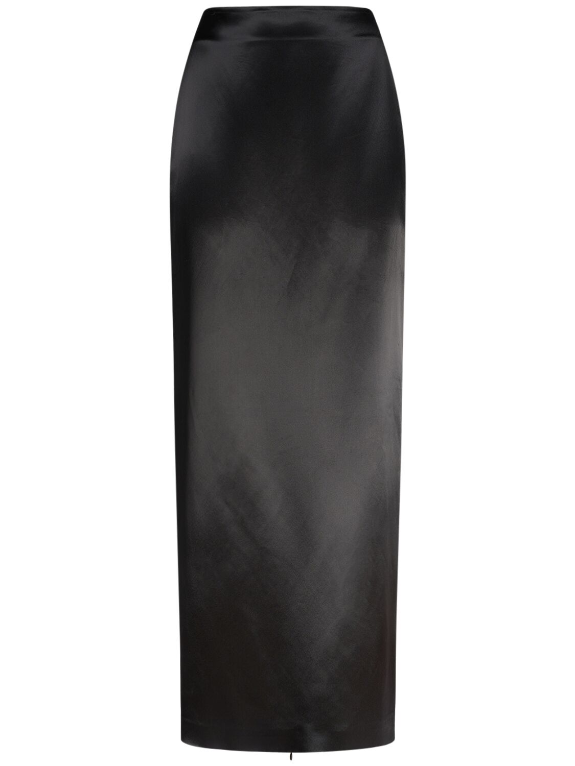 The Row Bartelle Satin Long Skirt In 黑色