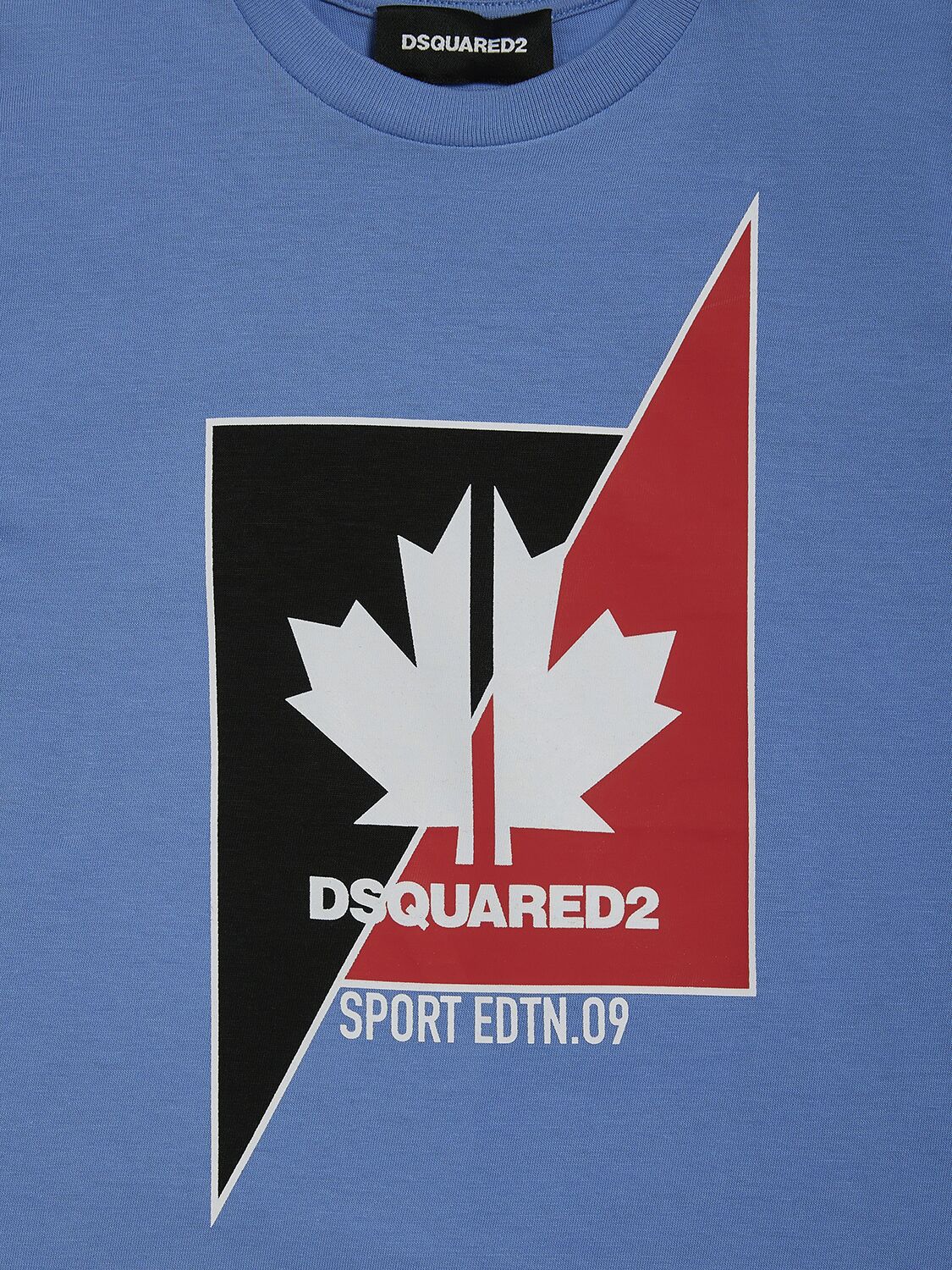 Shop Dsquared2 Cotton Jersey T-shirt W/ Logo In Light Blue