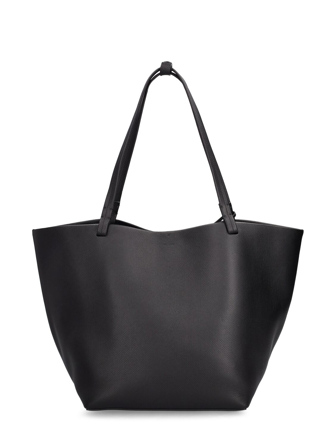 The Row Park Tote Leather Tote Bag In Black