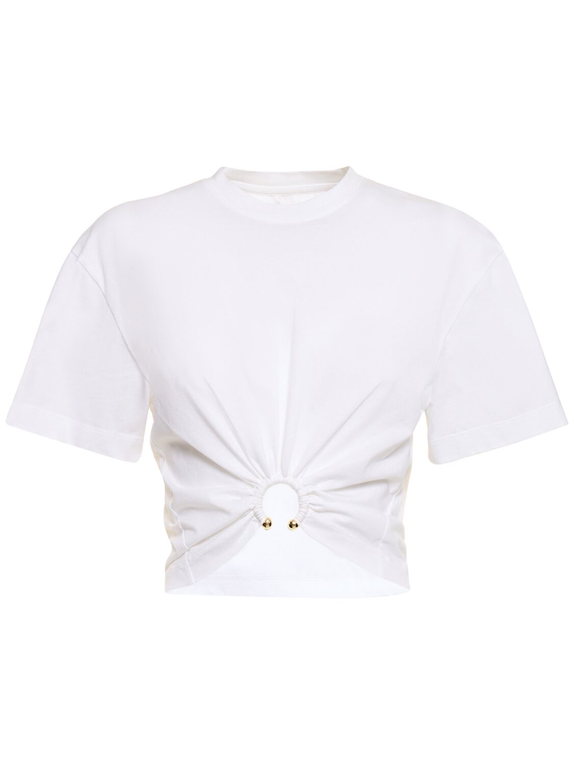 Image of Logo Cotton Crop T-shirt W/ Ring
