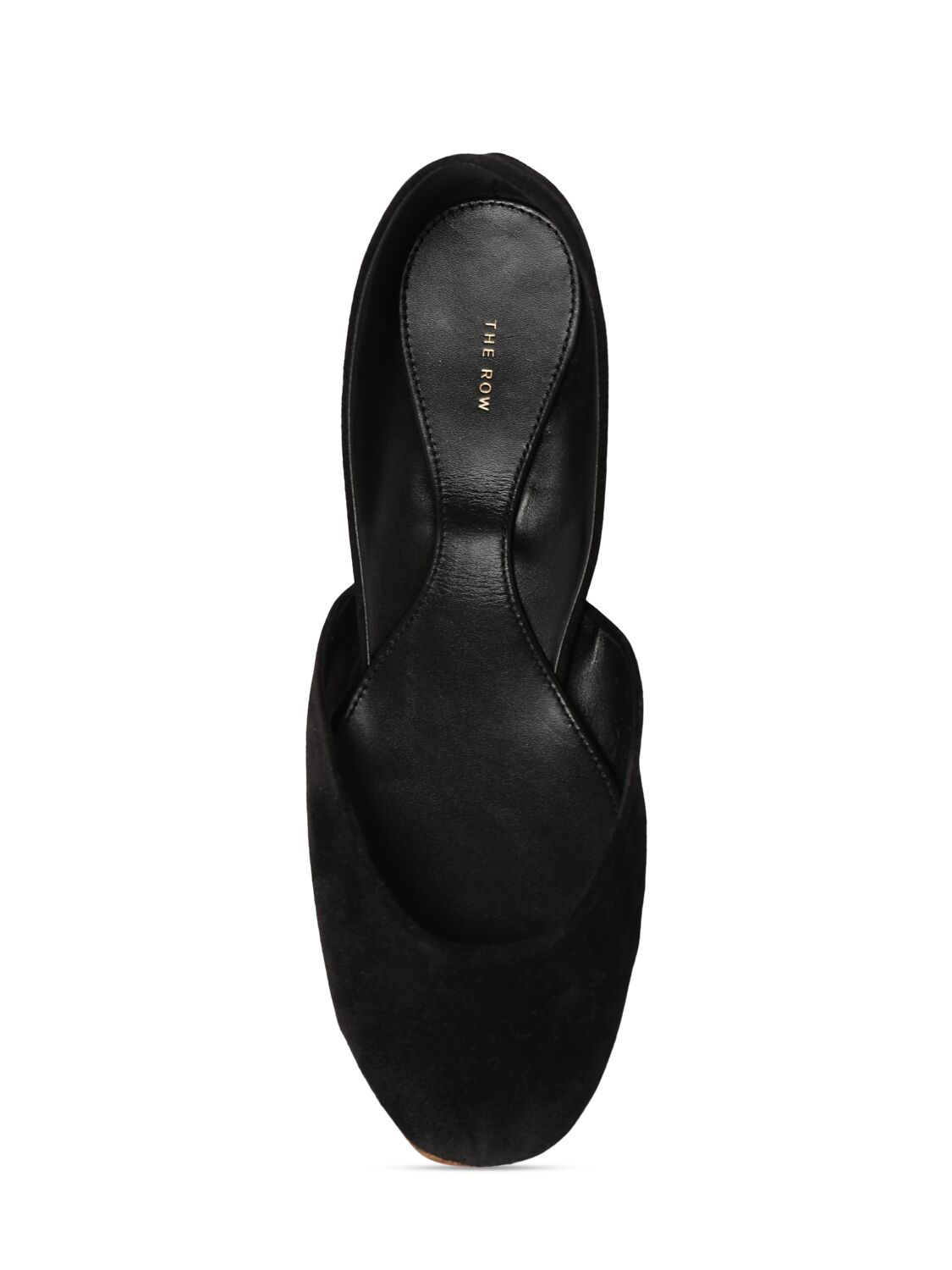 Shop The Row 10mm Gemma Suede Ballet Flats In 黑色