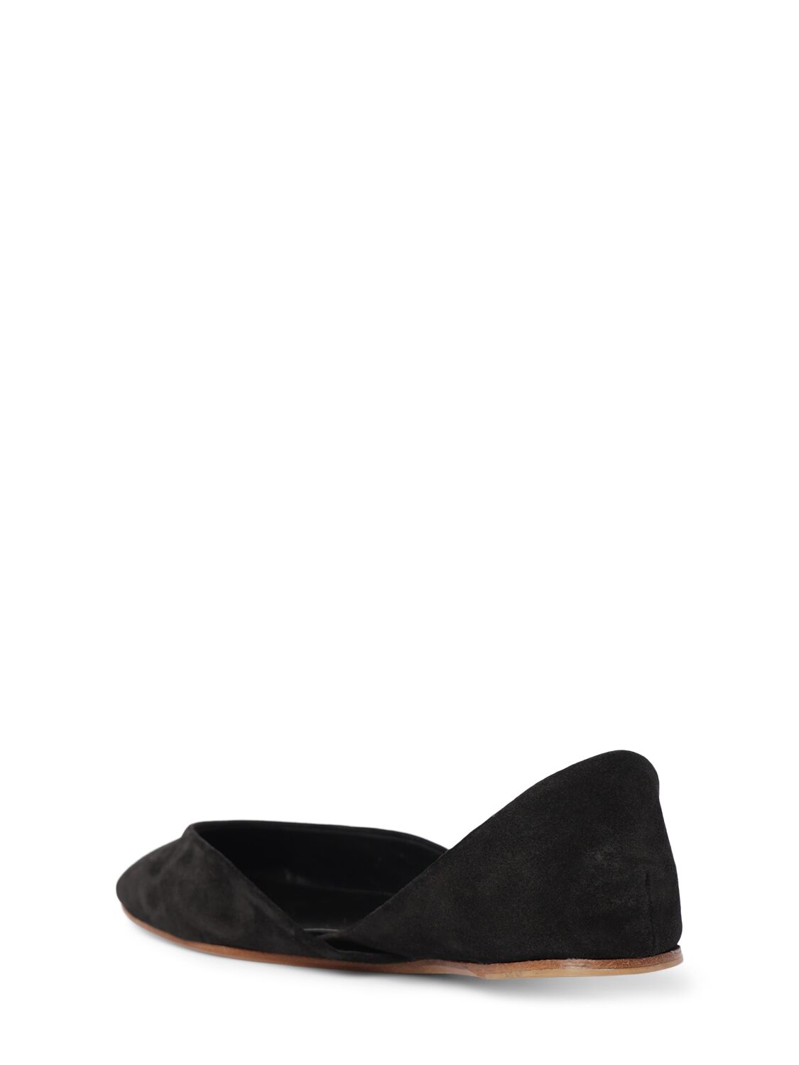 Shop The Row 10mm Gemma Suede Ballet Flats In 黑色