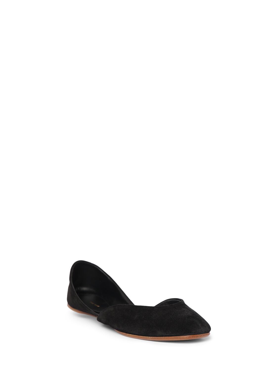 Shop The Row 10mm Gemma Suede Ballet Flats In 黑色