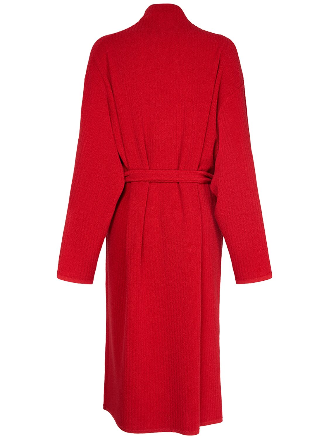 Shop The Row Ghali Belted Cashmere Knit Long Coat In 红色