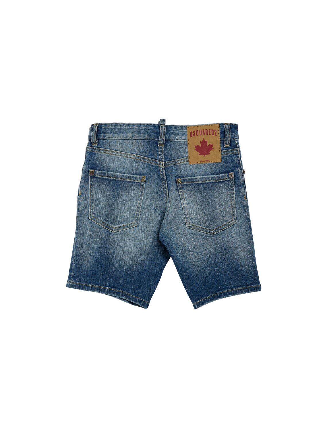 Shop Dsquared2 Stretch Denim Shorts In Blue