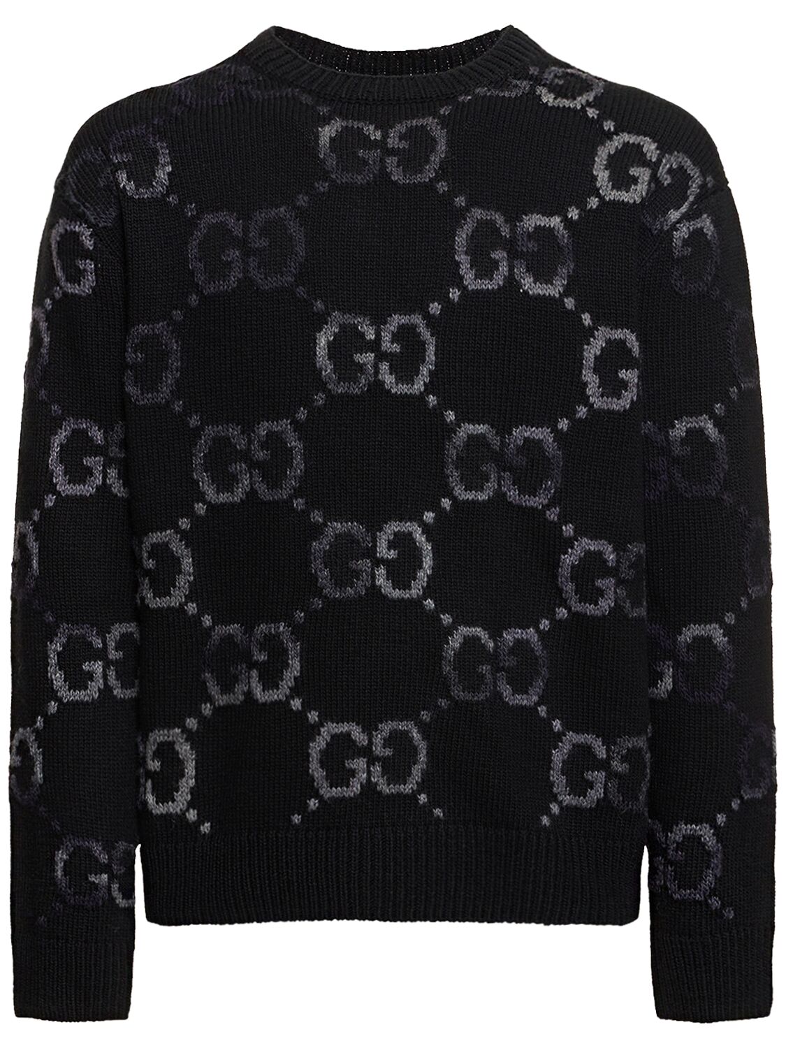 Gg Wool & Acrylic Crewneck Sweater