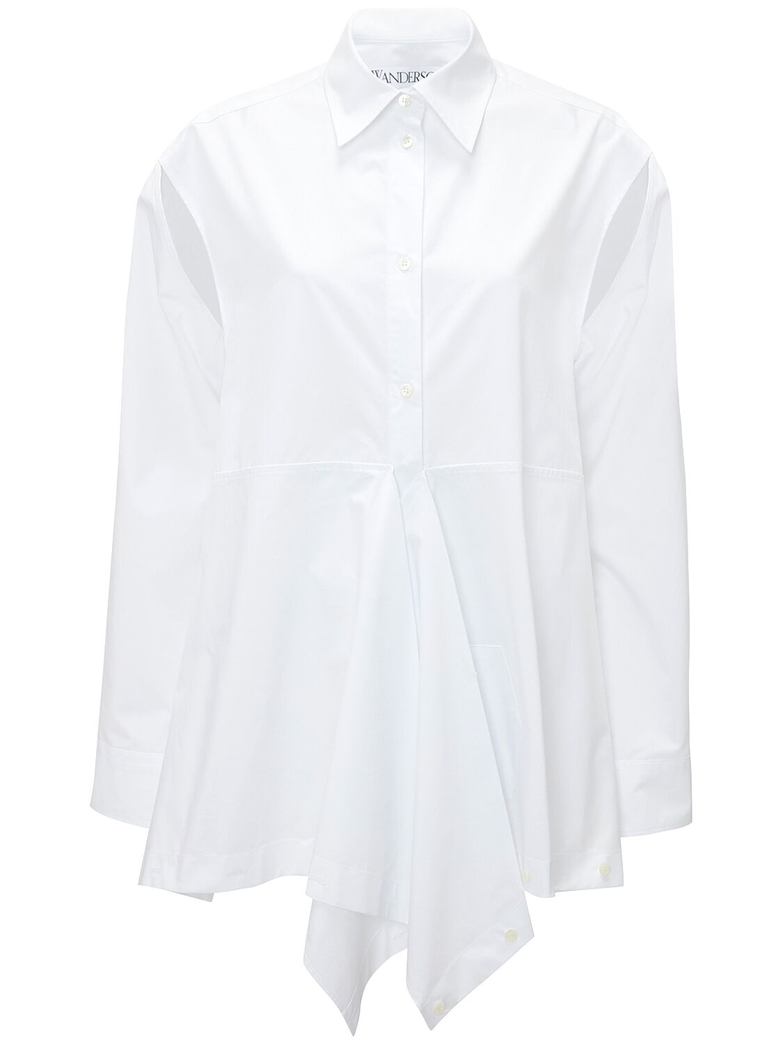 Chemise Péplum En Popeline De Coton Drapé - JW ANDERSON - Modalova