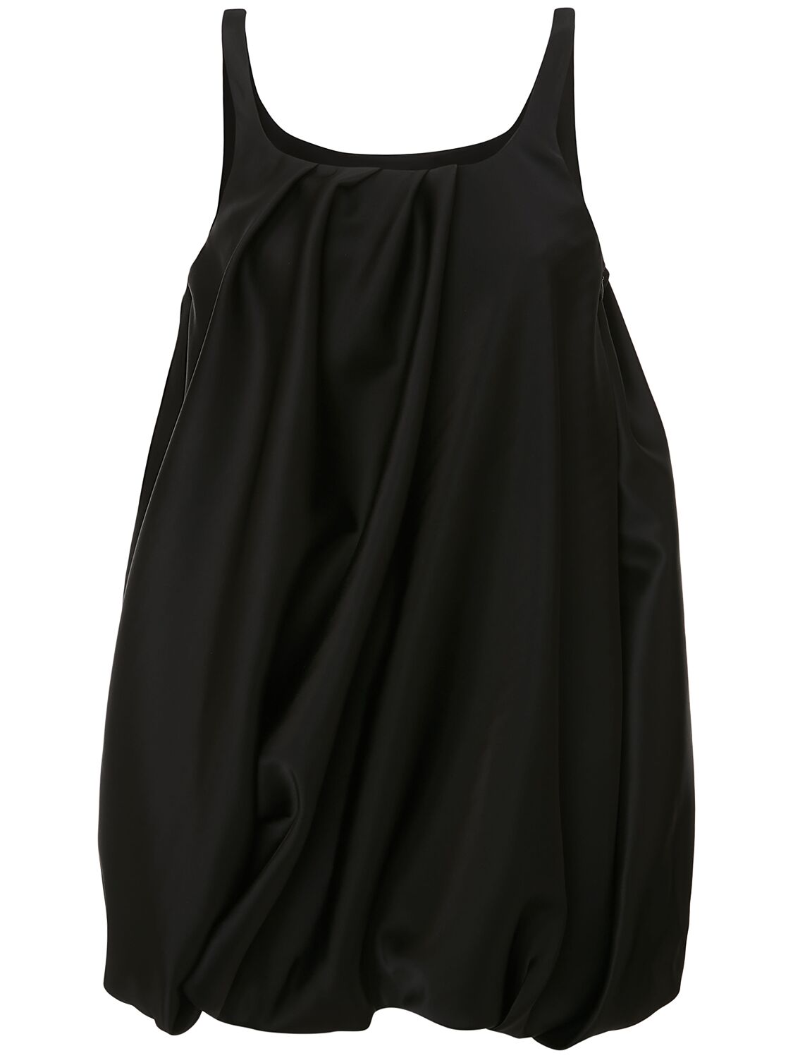 Shop Jw Anderson Twisted Satin Mini Dress In Black