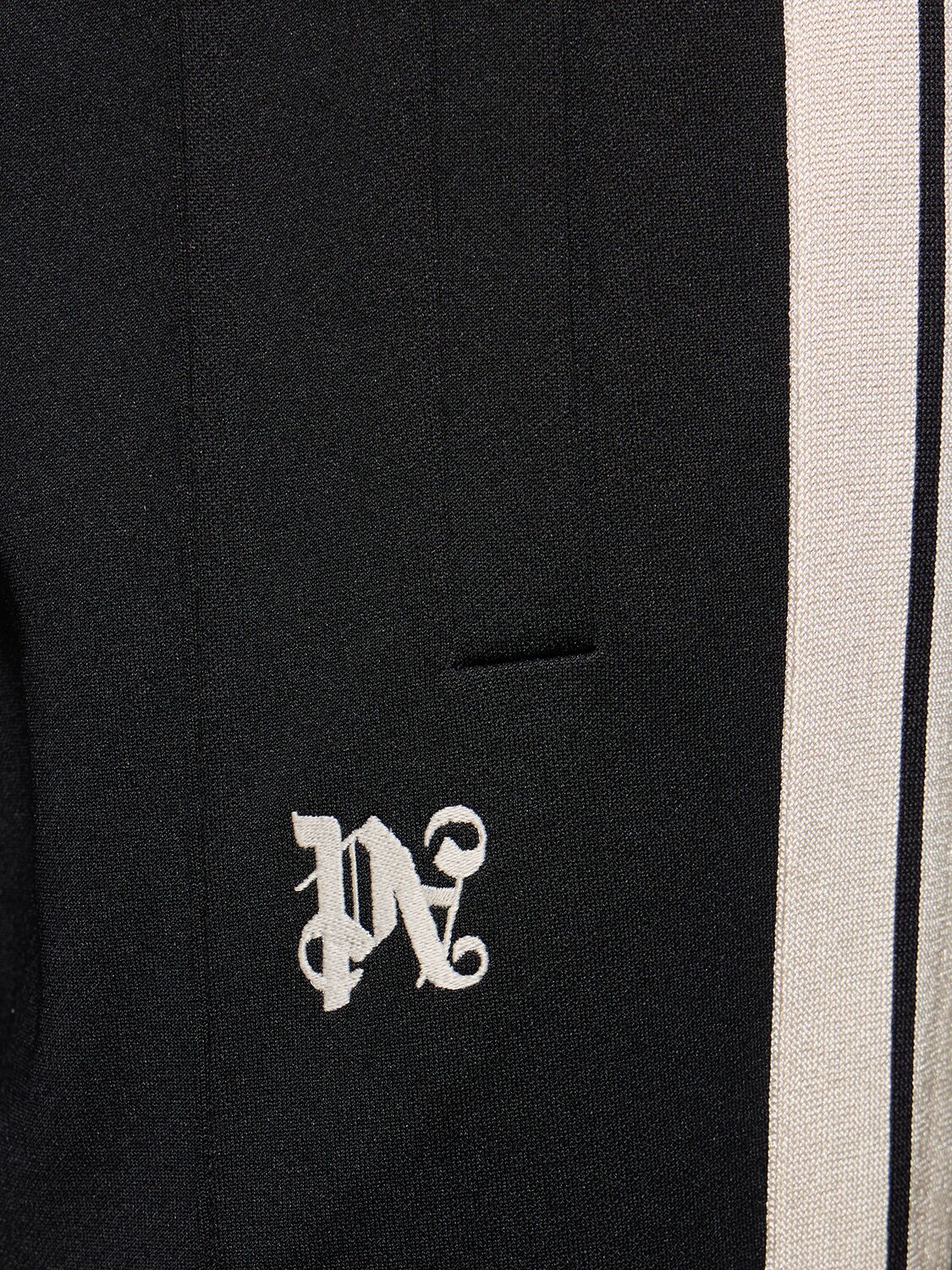 Shop Palm Angels Monogram Tech Track Sweatpants In Schwarz