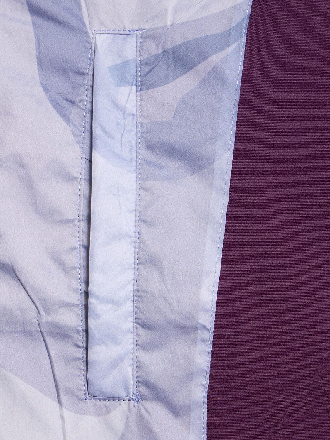Shop Kidsuper Kissing Wave Print Hooded Down Jacket In Blue,multi