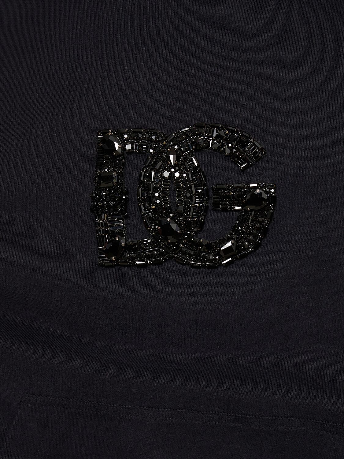 Shop Dolce & Gabbana Hooded Cotton Sweatshirt In 블랙