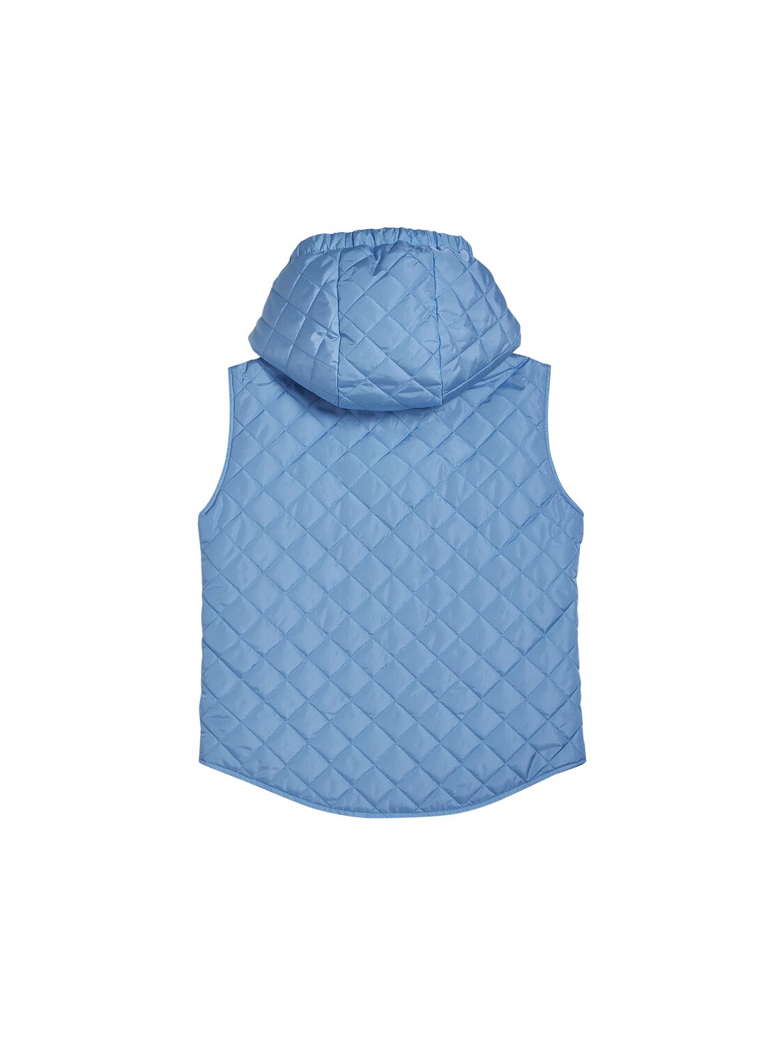 Shop Dsquared2 Hooded Quilted Nylon Vest In Blue
