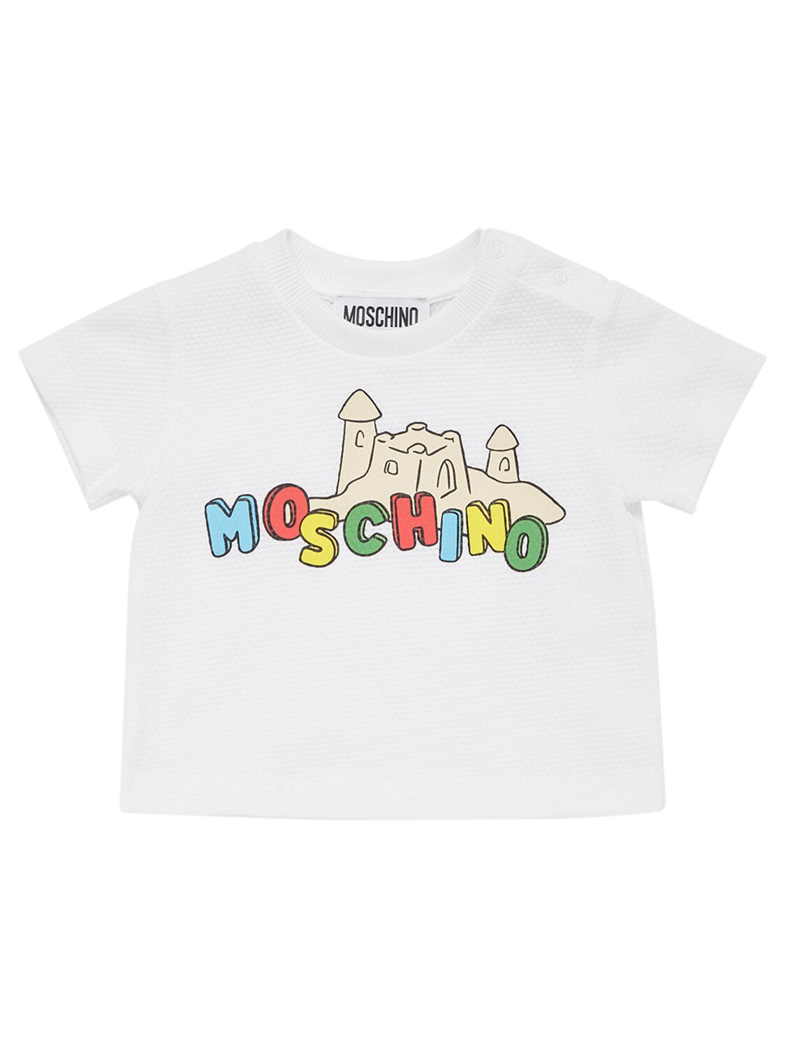 Shop Moschino Cotton Piquet T-shirt & Shorts In White,red