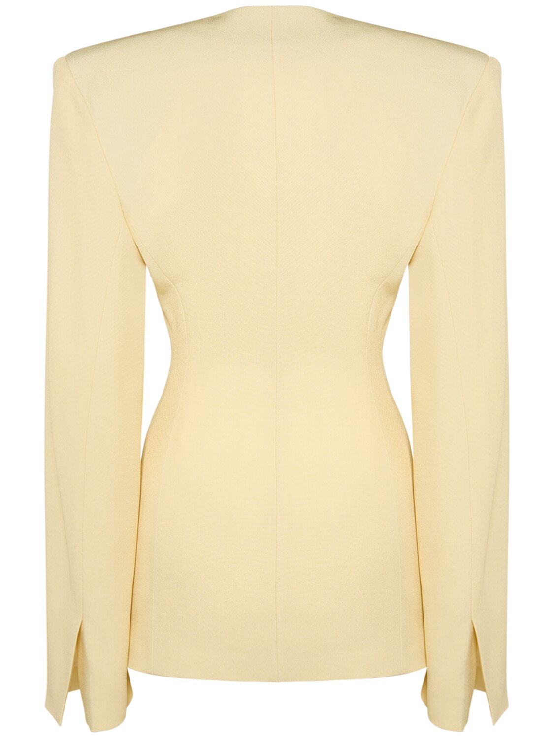 Jacquemus La Robe Cubo Crepe Mini Dress In Light Yellow