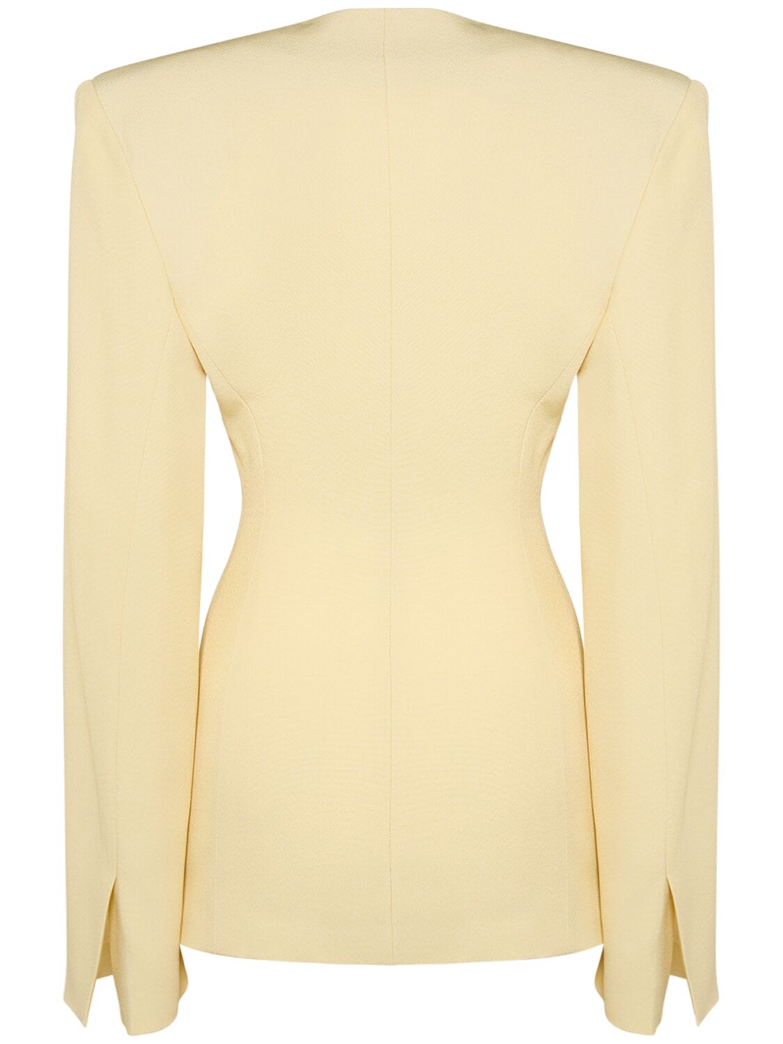 Shop Jacquemus La Robe Cubo Crepe Mini Dress In Light Yellow