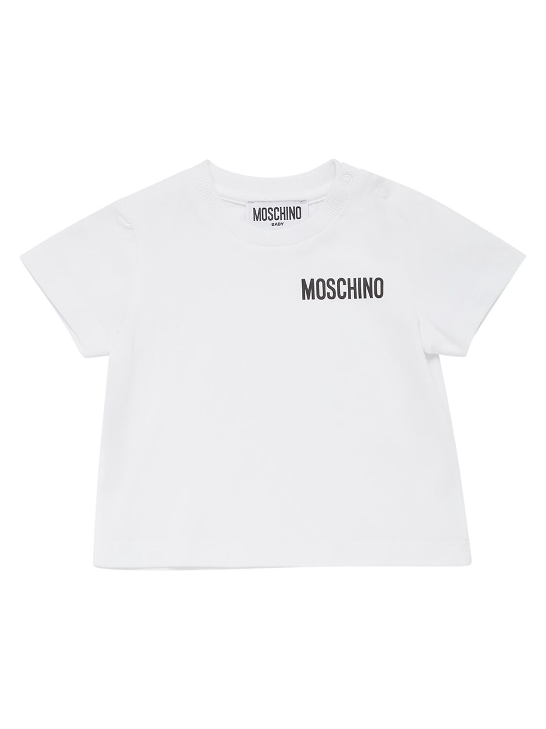 Shop Moschino Cotton Jersey T-shirt & Sweat Jumpsuit In White,grey