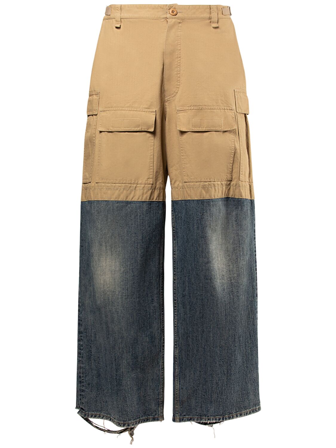 Image of Patched Cotton Cargo Pants