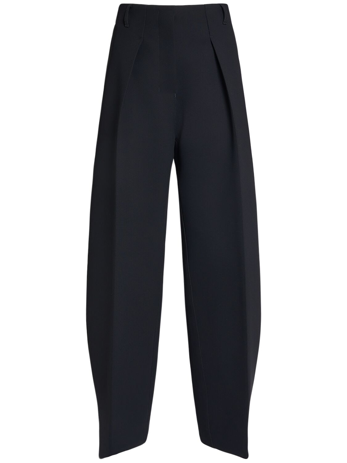 Jacquemus Le Pantalon Ovalo Pleated Wide-leg Trousers In Black
