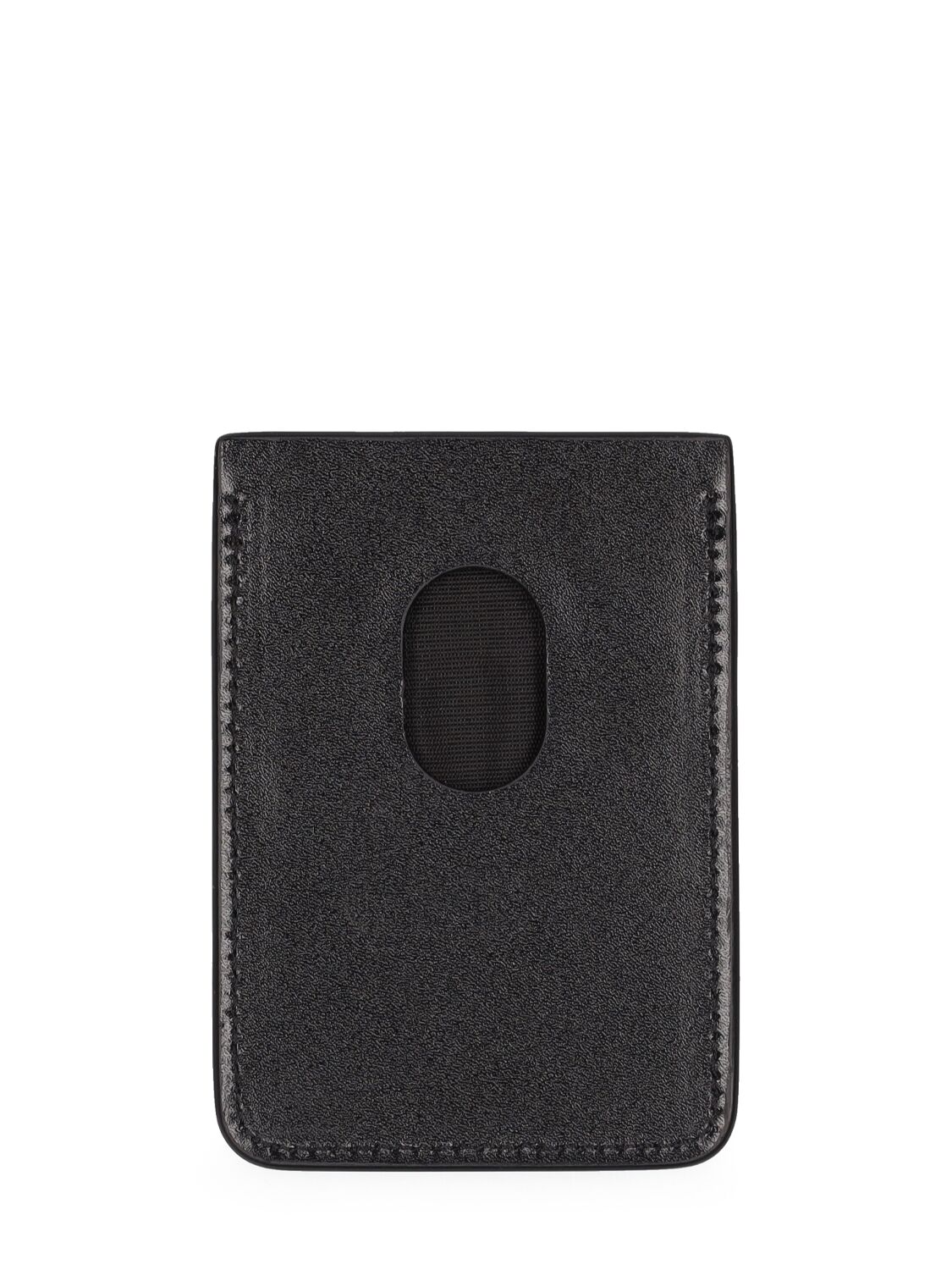 Shop Balenciaga Magnet Leather Cash & Card Holder In Schwarz