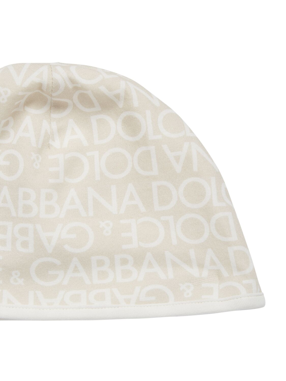 Shop Dolce & Gabbana Cotton Romper, Bib & Hat In Weiss