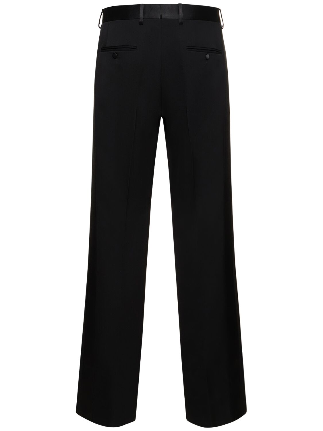 Shop Dolce & Gabbana Wool Blend Tuxedo Pants In 블랙