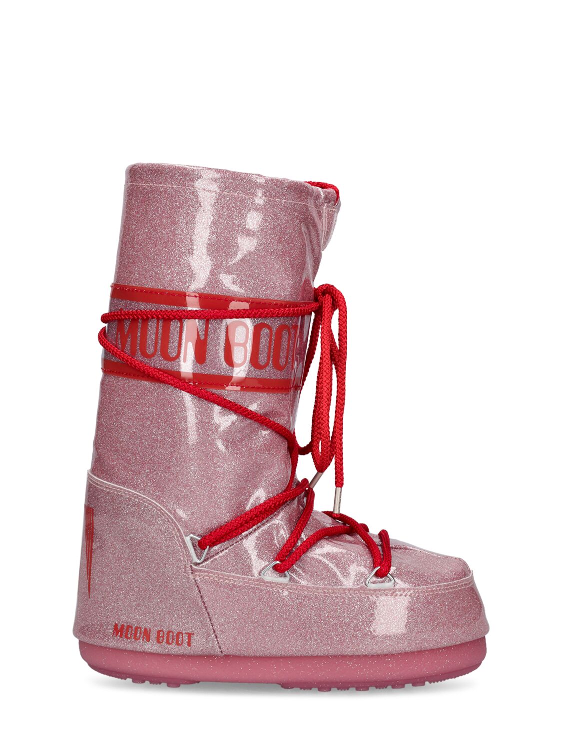 MOON BOOT ICON TALL GLITTER NYLON SNOW BOOTS