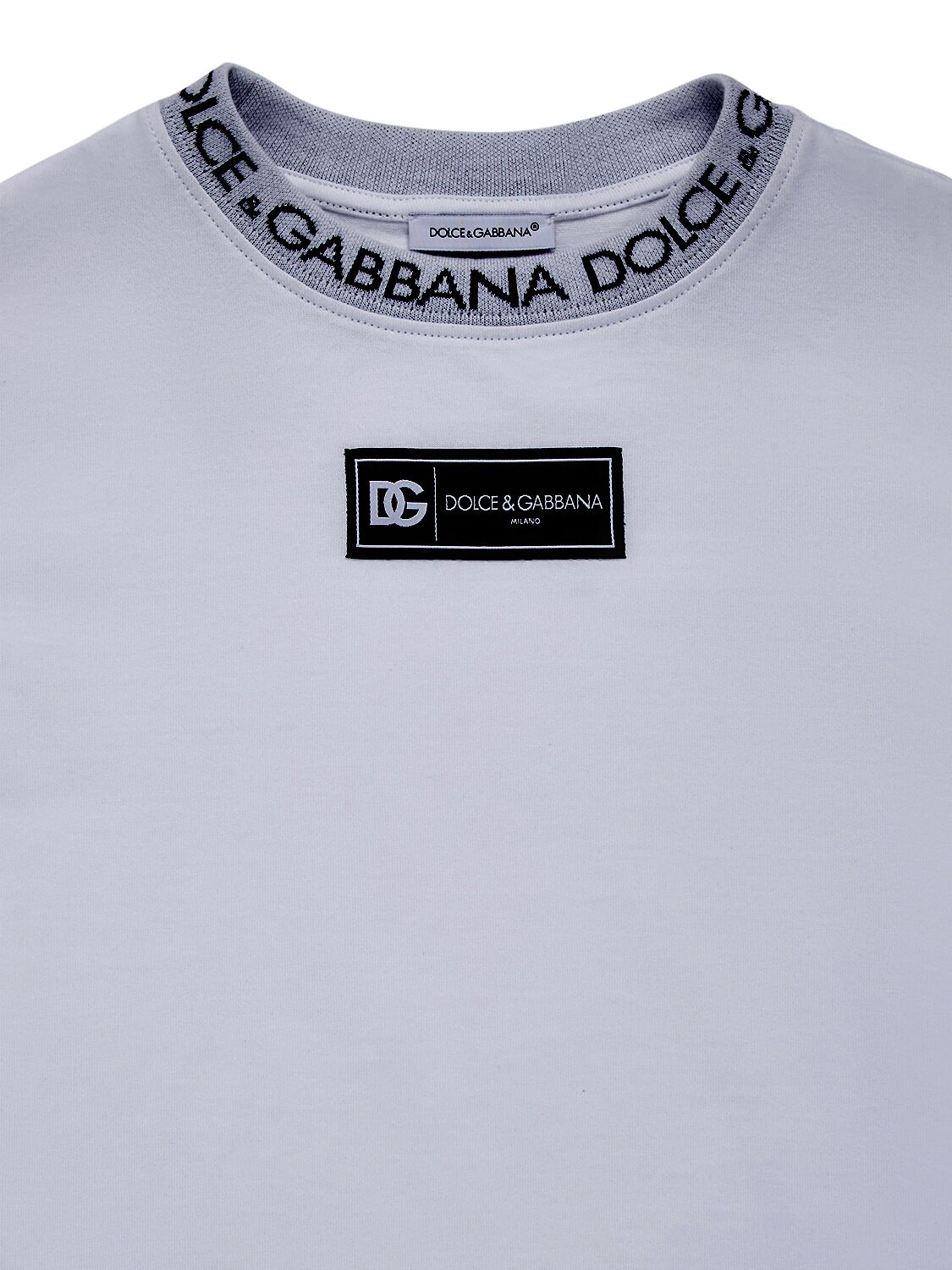 Shop Dolce & Gabbana Printed Cotton Jersey T-shirt In Schwarz