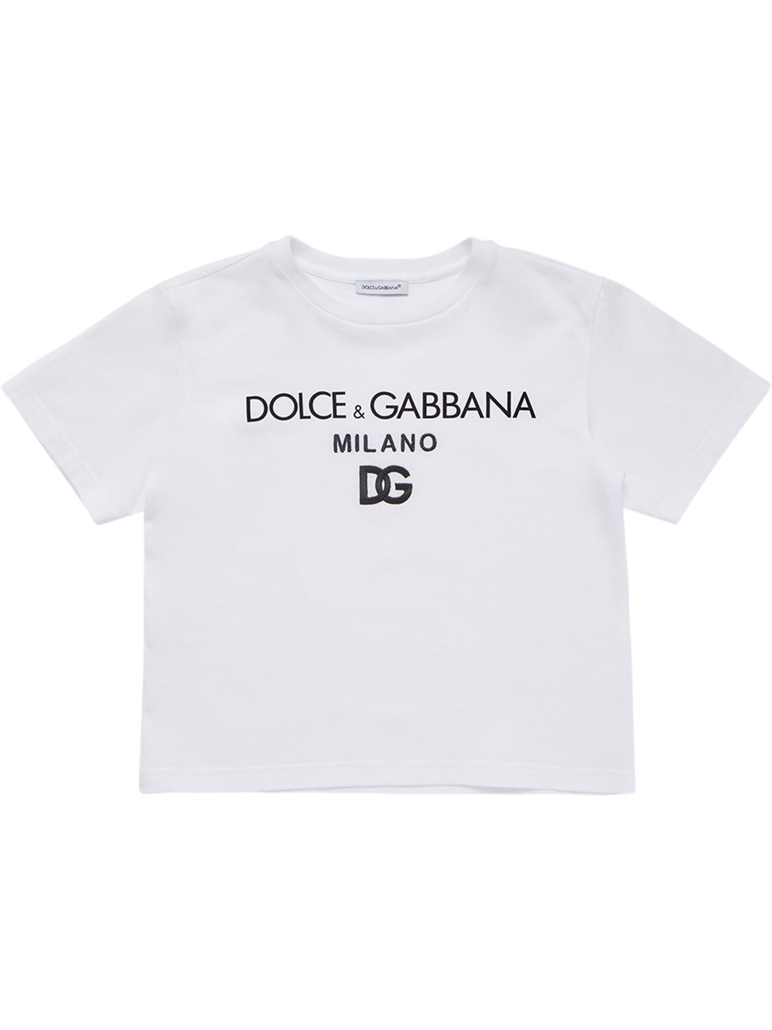 Dolce & Gabbana Kids' Dg Milano Logo-print T-shirt In Weiss