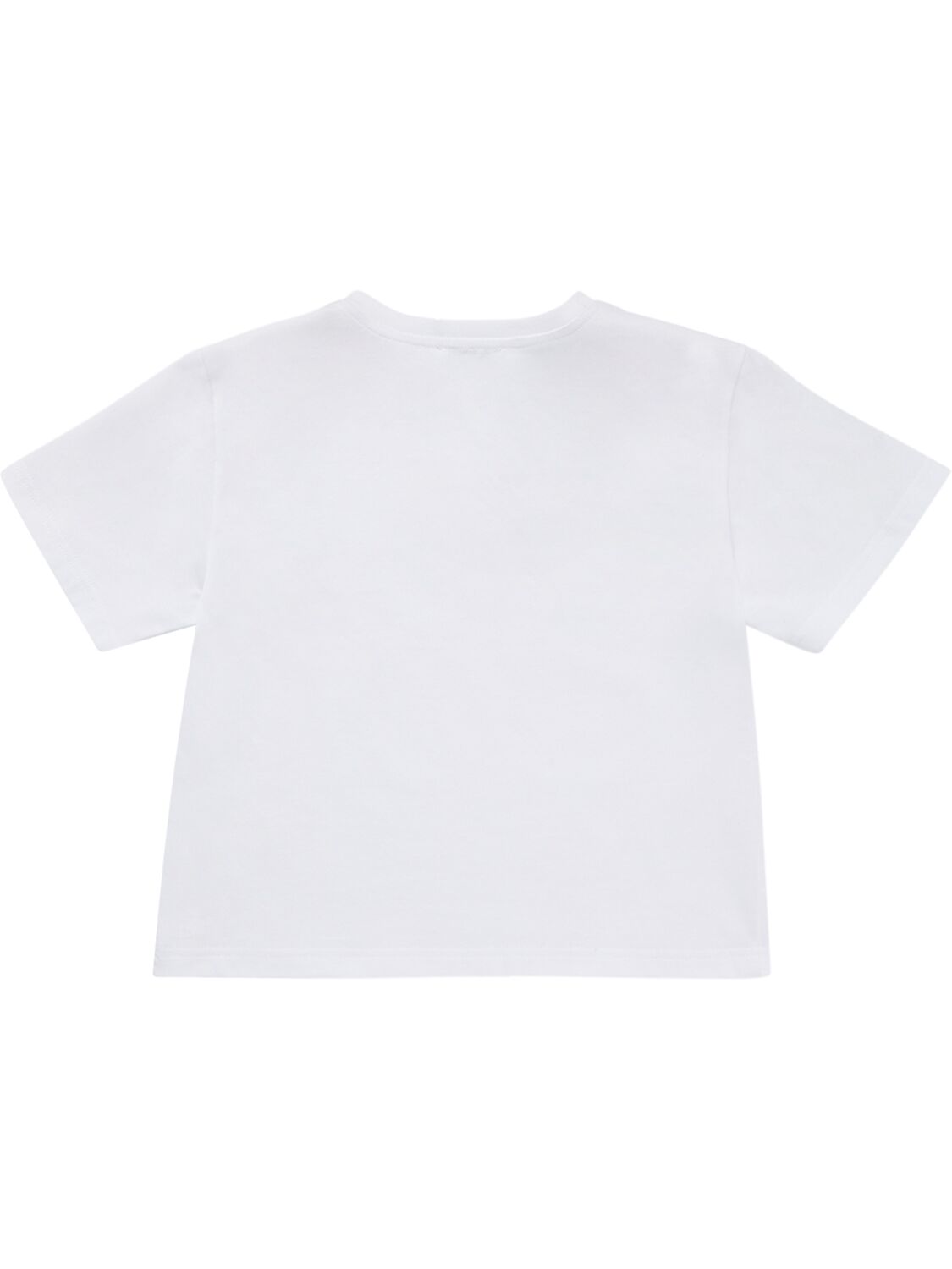 Shop Dolce & Gabbana Logo Printed Cotton Jersey T-shirt In Weiss
