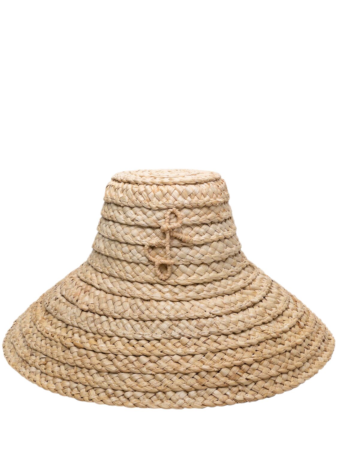 Image of Monogram Embellished Straw Hat