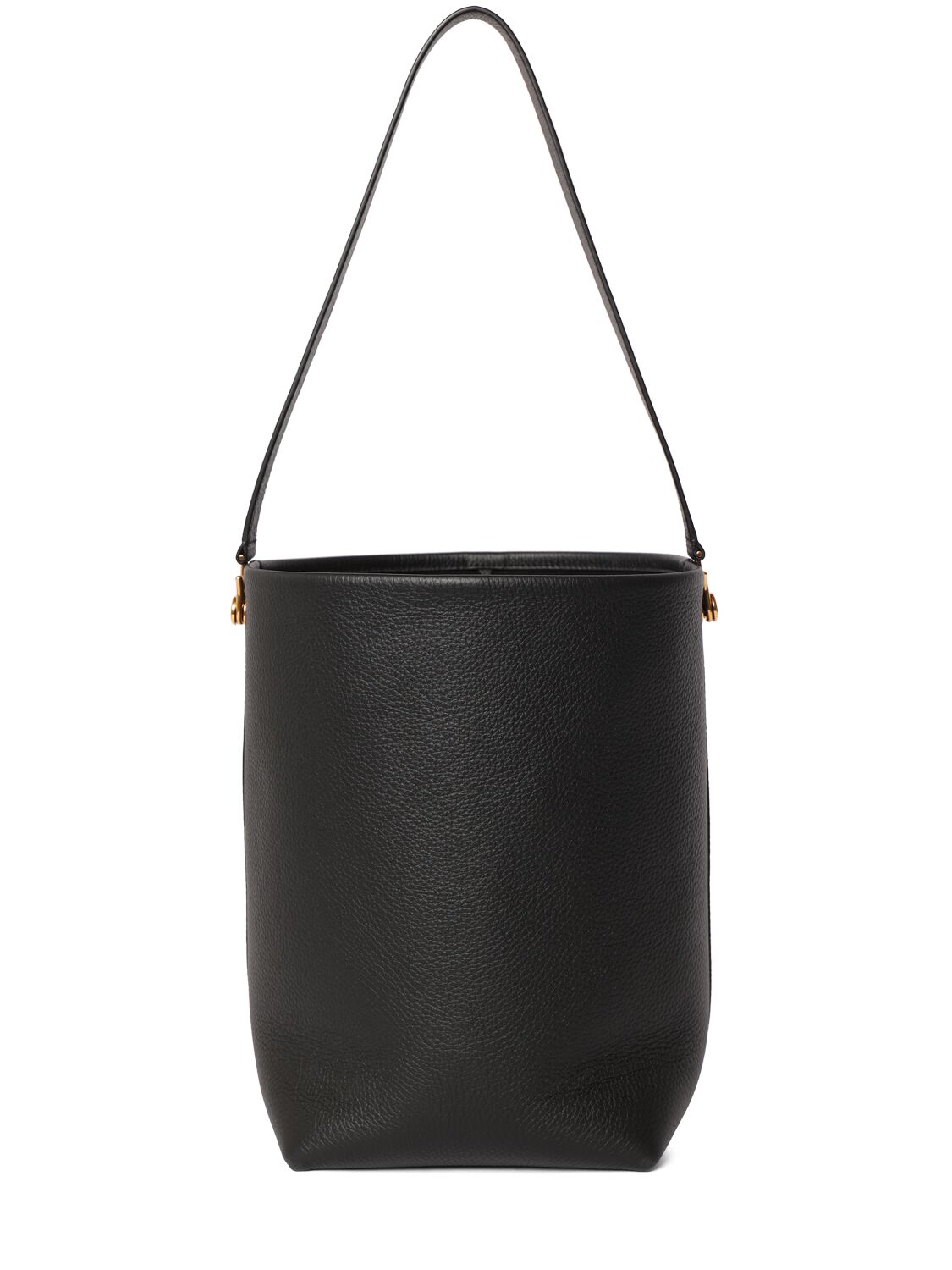 The Row Medium N/s Park Tote Grain Leather Bag In Black Ang