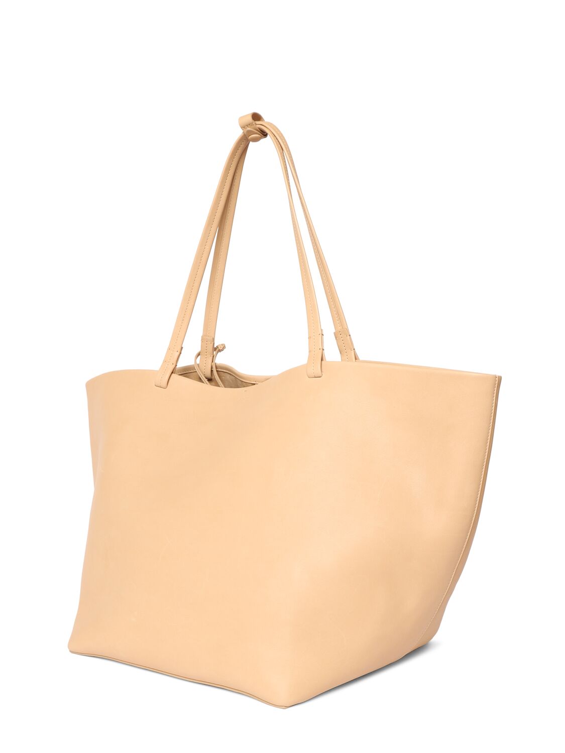 Shop The Row Xl Park Saddle Leather Tote Bag In Sabbia Pld