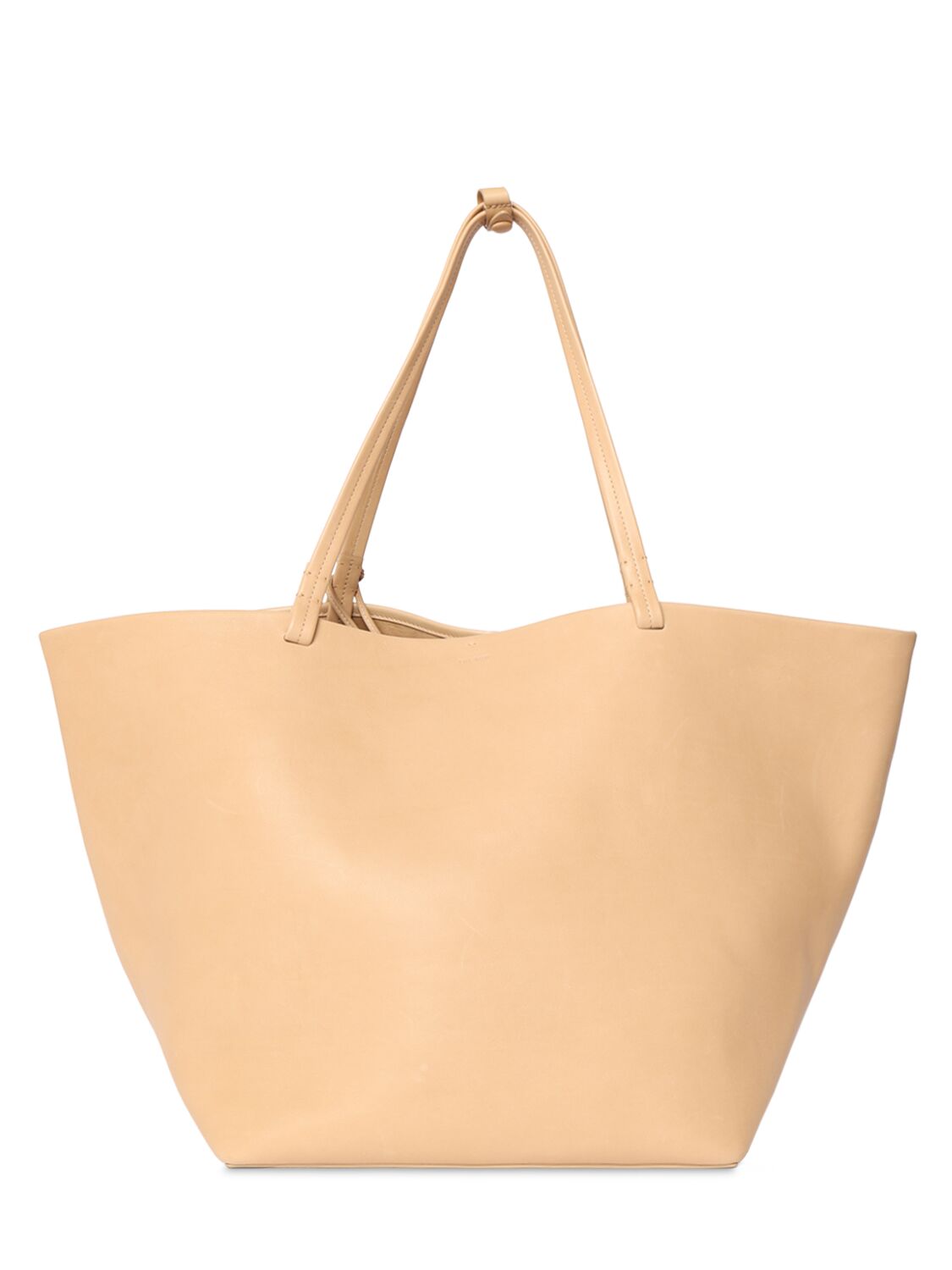 The Row Xl Park Saddle Leather Tote Bag In Sabbia Pld