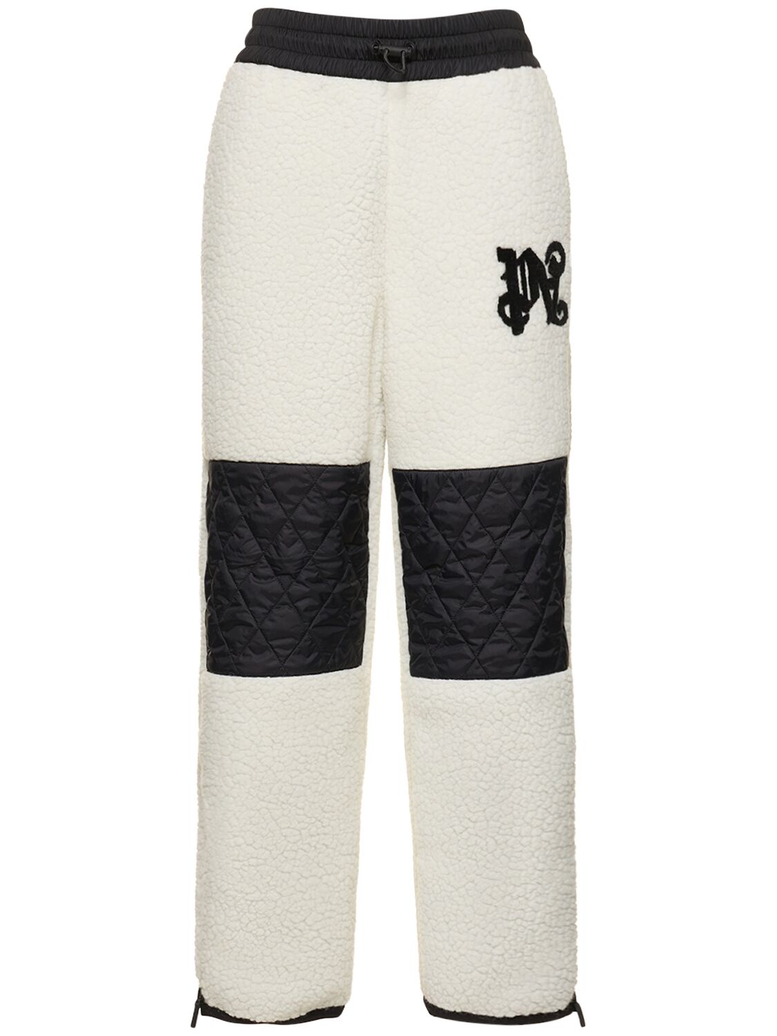 Shop Palm Angels Monogram Wool Blend Ski Pants In White,black