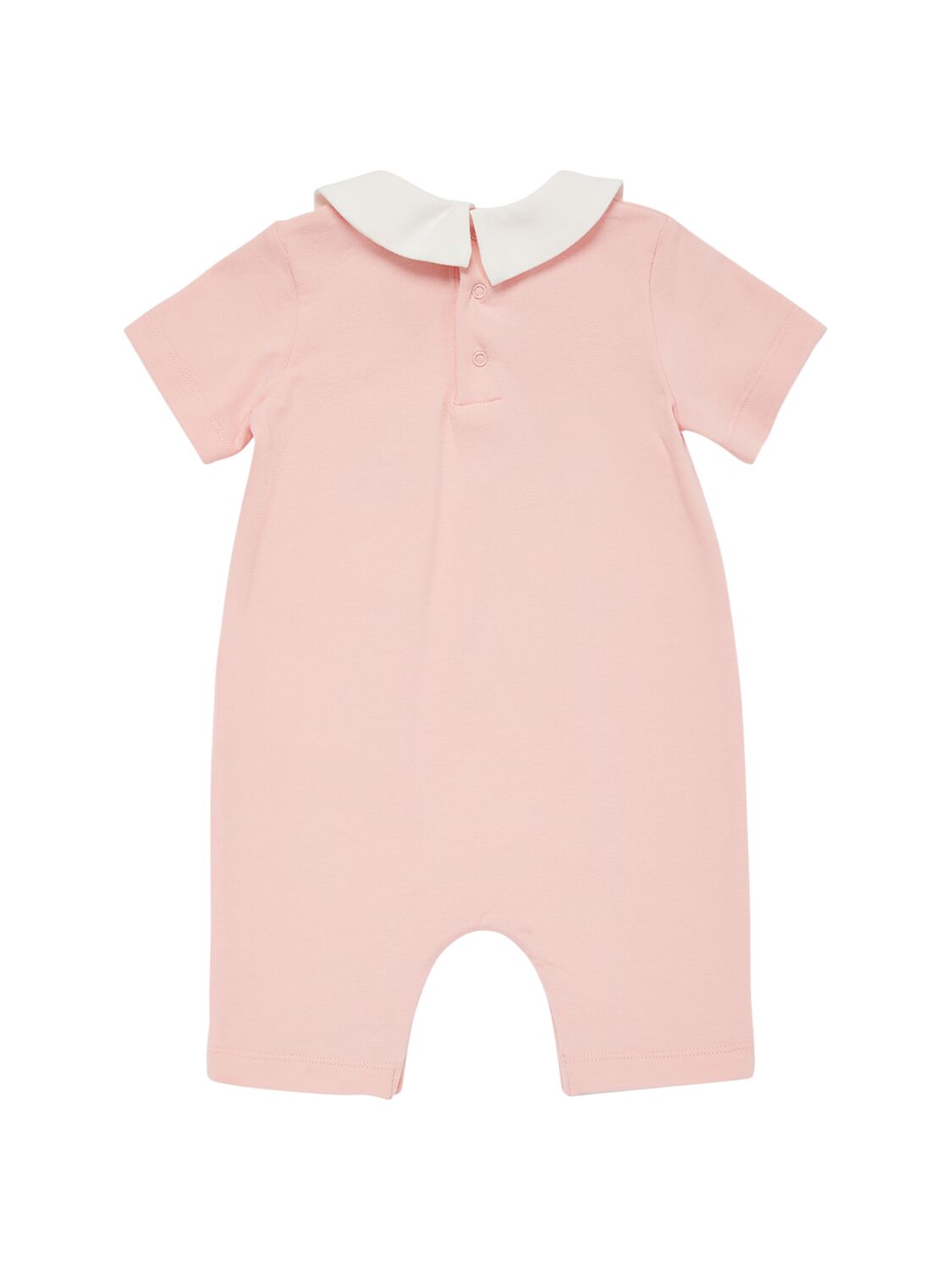 Shop Moschino Cotton Jersey Romper & Hat In Pink