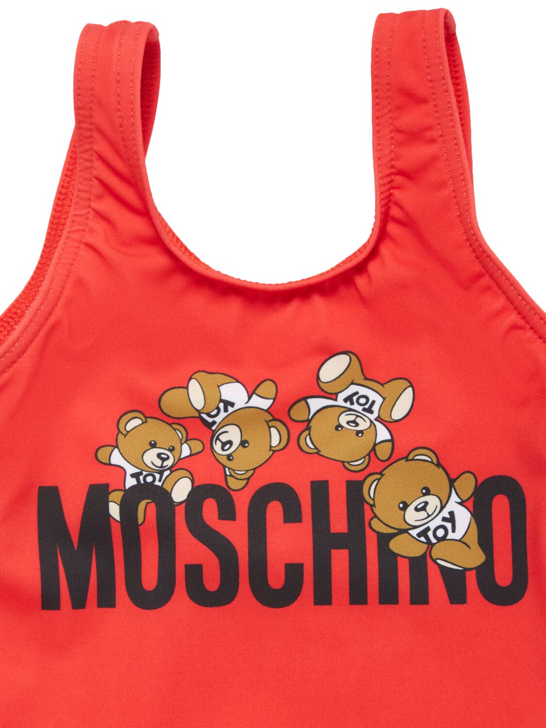 Shop Moschino Lycra One Piece Swimsuit In 레드