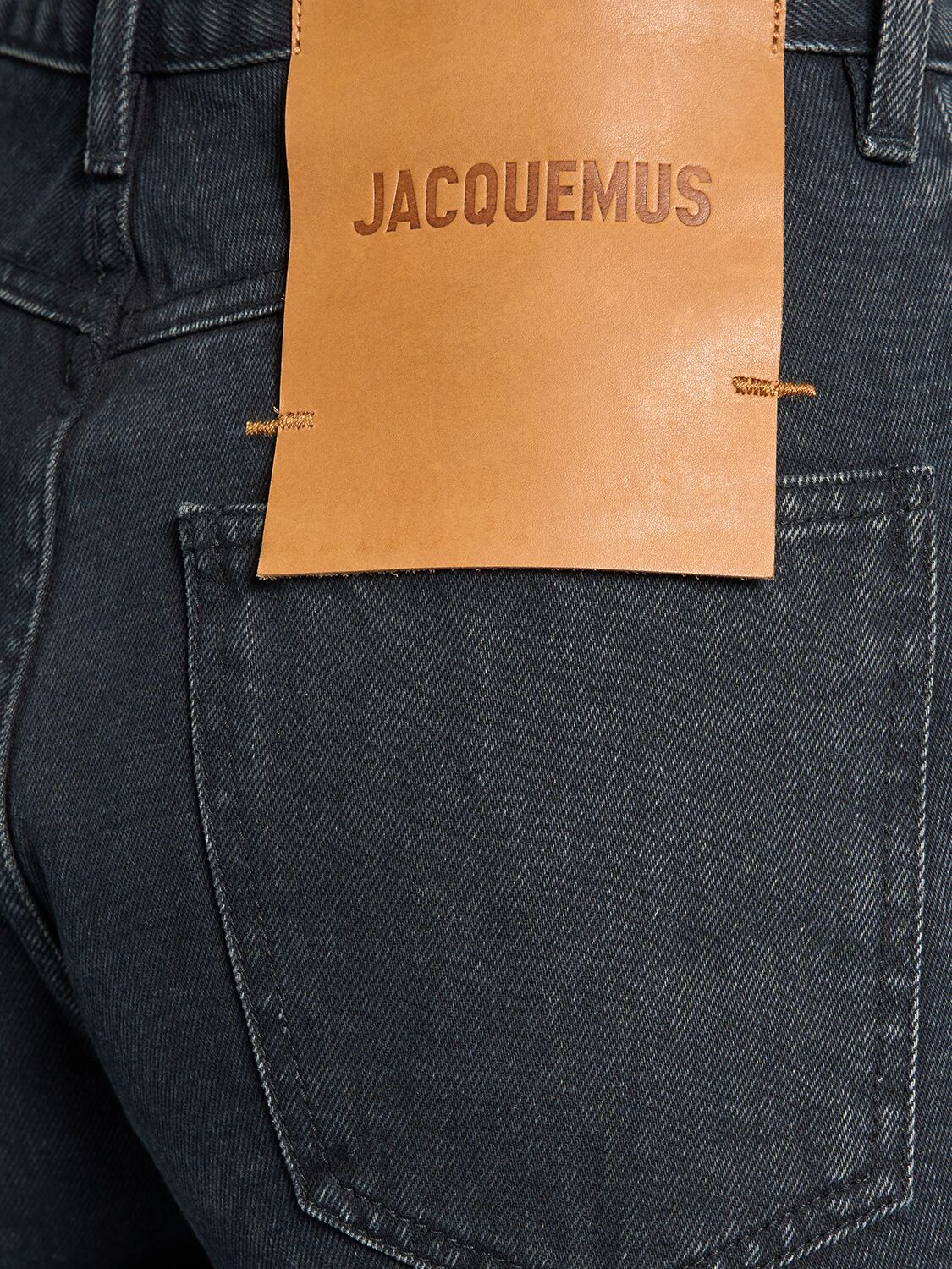 Shop Jacquemus Le De-nîmes Droit High Rise Jeans In Black