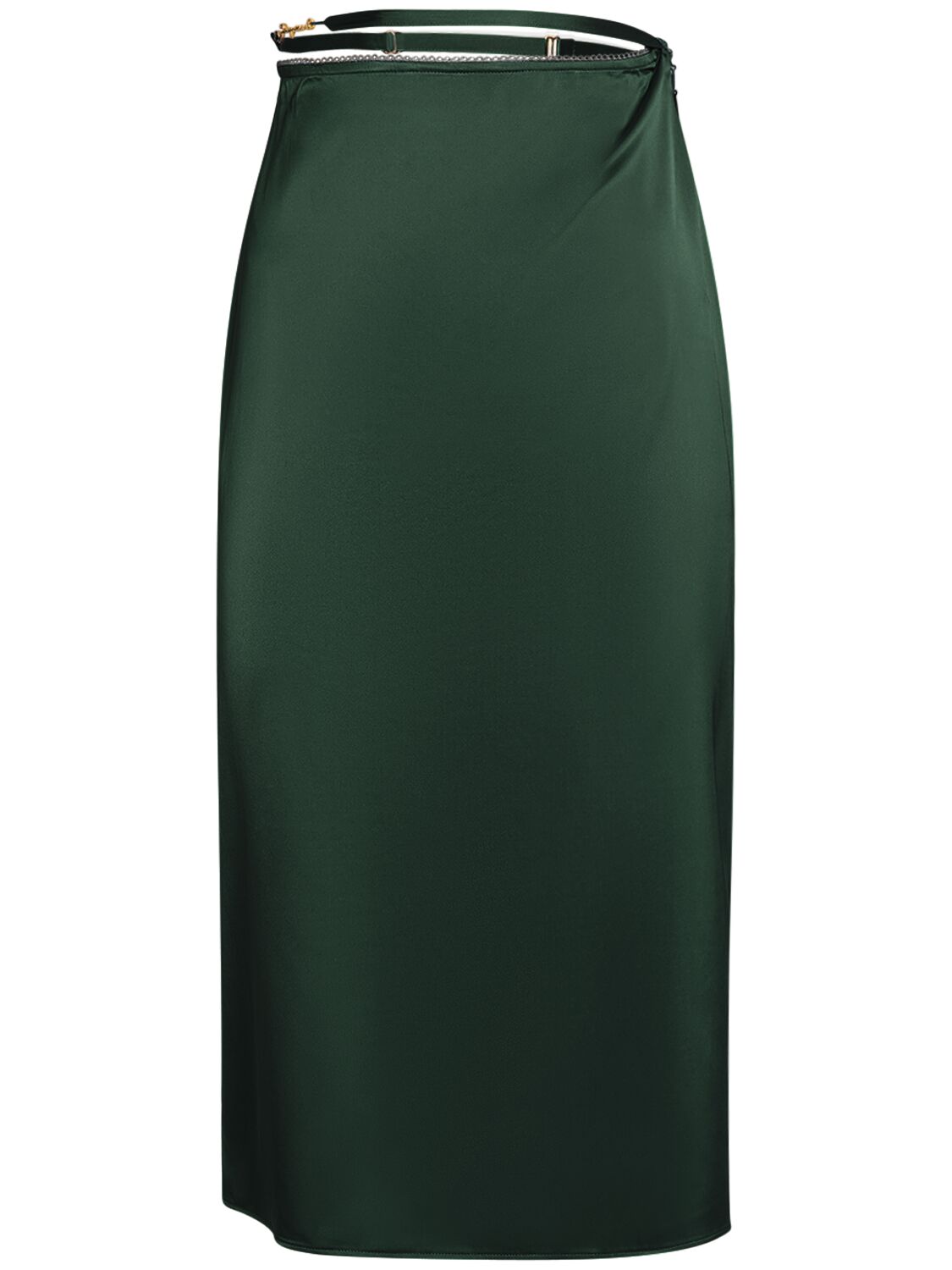 Image of La Jupe Notte Satin Midi Skirt