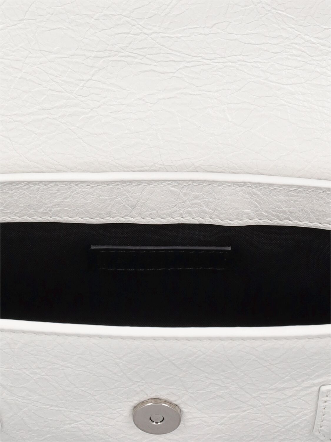 Shop Balenciaga Xs Le Cagole Sling Leather Bag In Optic White