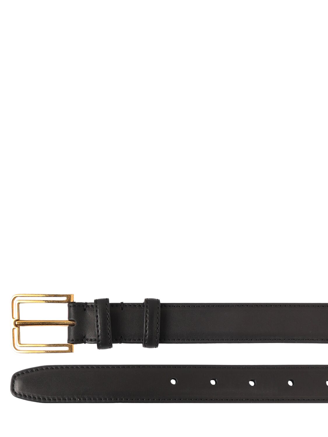 Shop The Row Frame Leather Belt In Black Ang