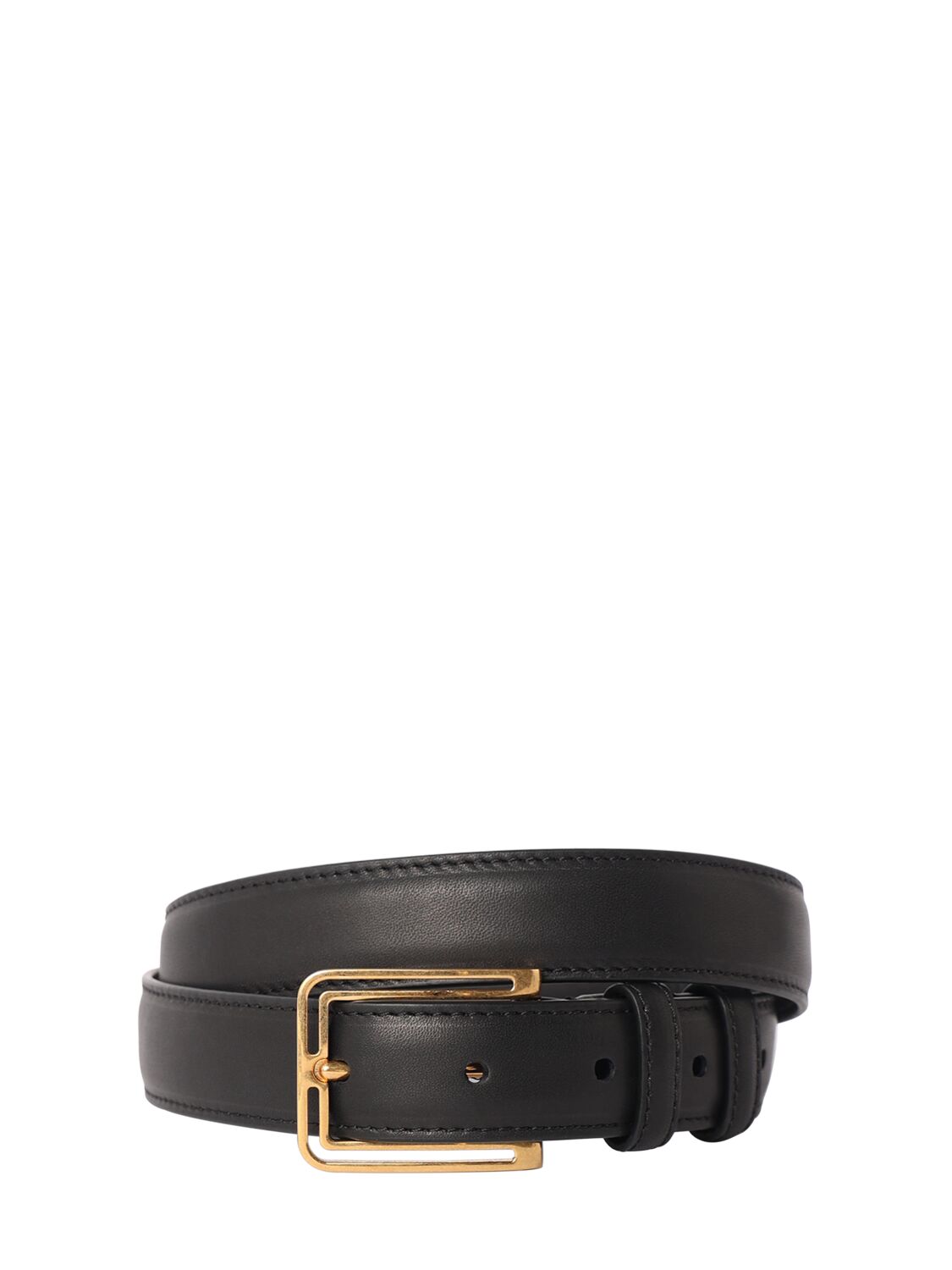 The Row Frame Leather Belt In Black Ang