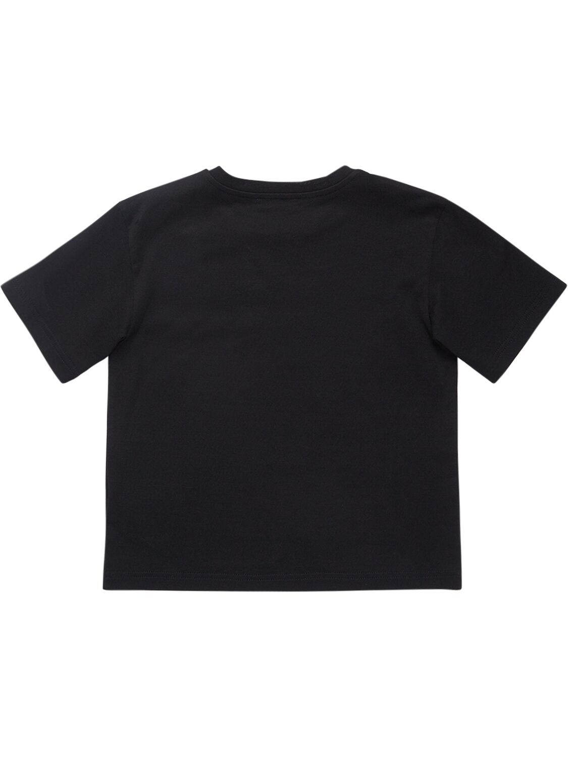 Shop Dolce & Gabbana Logo Printed Cotton Jersey T-shirt In Schwarz