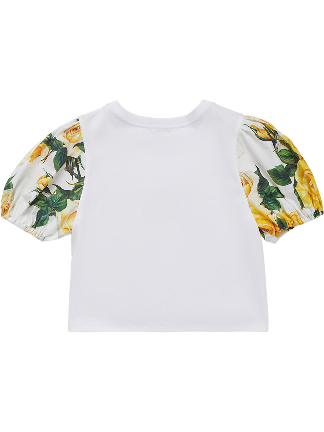 Shop Dolce & Gabbana Logo Printed Puff Sleeve T-shirt In Weiss