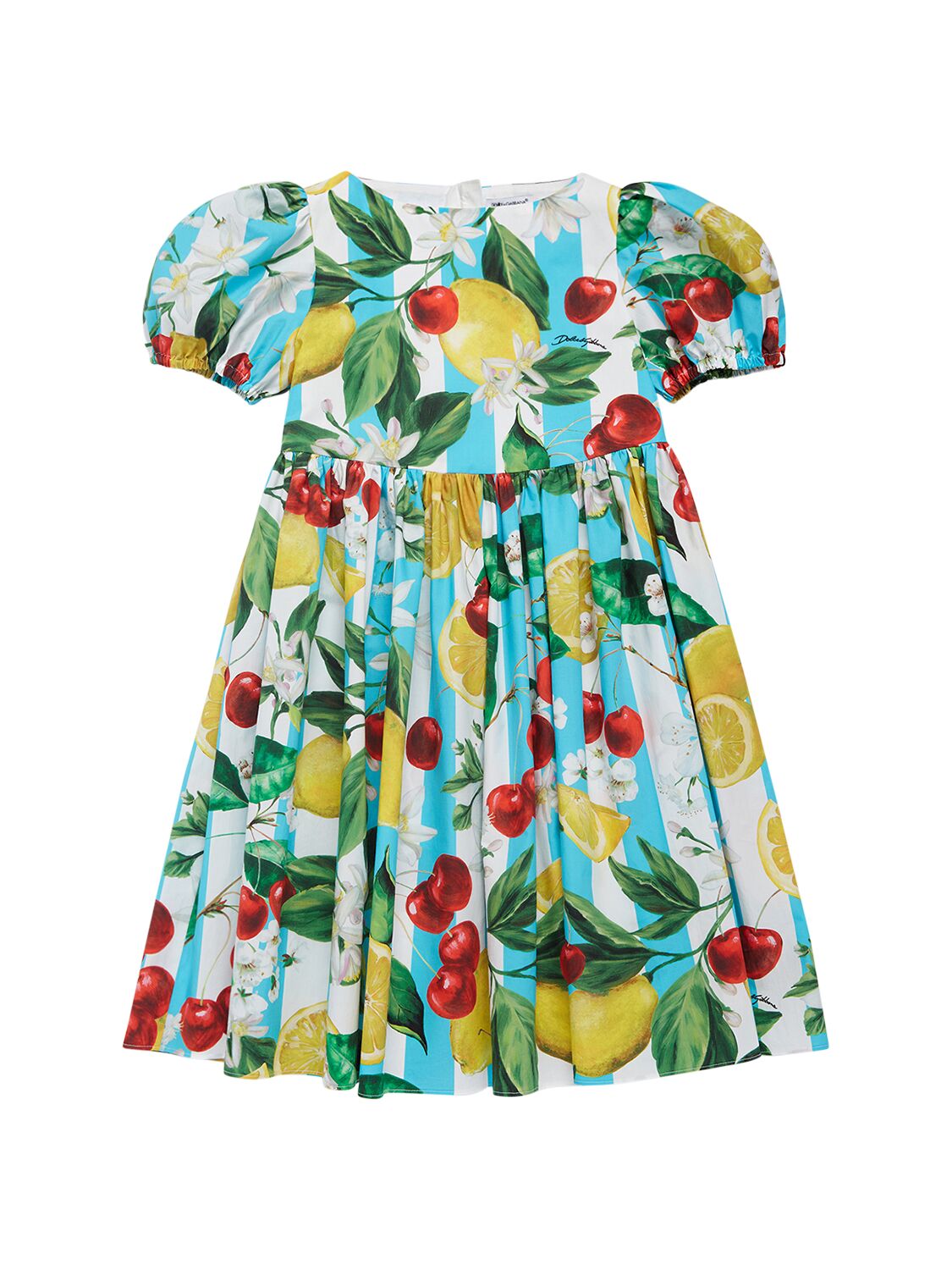 Image of Fruit Printed Cotton Dress